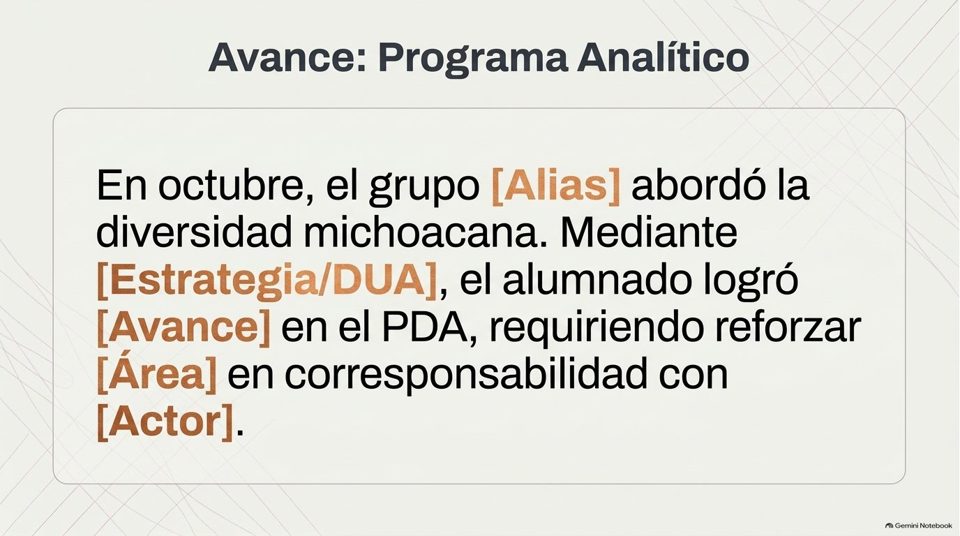 Diapositiva 6 de la presentación para el Consejo Técnico