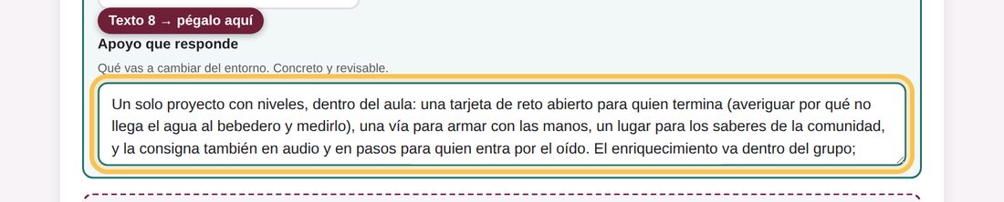 Captura de la app: Apoyo que responde